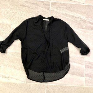 Abercrombie Navy Sheer Blouse